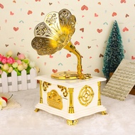Lily Flower Music Box for Loved Ones - Classic Lily Hand Playing Music Box - Desk Decoration Music B
