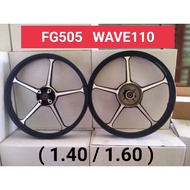 HONDA WAVE110 / DASH110 SPORT RIM ENKEI FG505 SIZE ( F1.4 / R1.6 ) WITH BEARING AND BUSH