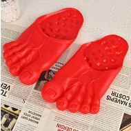 Unisex Fun Slippers, Couples House Shoes, Women's Big Toe Beach Sandals, Neutral Monster Sandals, On