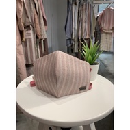 LIMITED EDITION ~ Stripe Pink Dobby Hijab Mask (reverseable)