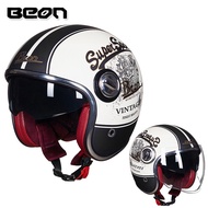 Casco BEON B108A Vintage Motorcycle Helmet Beon 3/4 Open Face Helmets Motocross Casque Moto Casque C