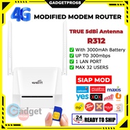R312 4G Modem Modified Unlocked 3G 4G LTE WiFi Modem CPE Router Home Unllimited Hotspot Sim Card 2 a