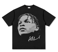 Anthony Edwards SIGNATURE/Men T-shirts เสื้อแขนสั้น NBA รุ่นใหม่พิมพ์ลายดอกไม้ผลิตจากผ้าคอตตอนสวมใส่