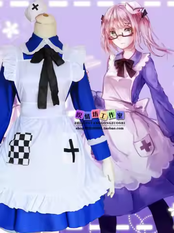 Anime APH Axis Powers Hetalia Cosplay Black Talia Colorful Maid Rosa Kirkland UK Sexually Blue Pink 