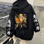 {Match maker} Anime Hoodie Demon Slayer Hoodies Zenitsu Printed Pullovers Casual Long Sleeve Loose Overside Anime Unisex Sweatshirts