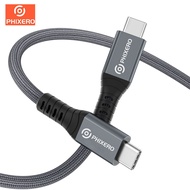 PHIXERO Thunderbolt 4 USB4 Cable 40Gbps 100W PD Fast Charging Type-C to Type-C Cable 8K Video for La