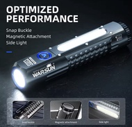 Warsun SQ03 รุ่นปรับปรุงไฟฉาย 3000Lumens Strong Light ฉุกเฉินกลางแจ้งขนาดเล็กแบบพกพา Long-Range