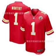 Chairman Kansas City No. 1 #Xavier Worthy Short Sleeve Rugby Jersey