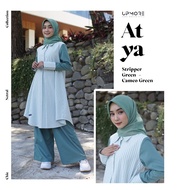 Setelan Atas Bawah Dewasa UPMORE ATYA STRIPPER GREEN || BY MUTIF