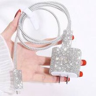 5pcs Rhinestone Data Cable Protector & Charger Head Cover Set Charger Protector