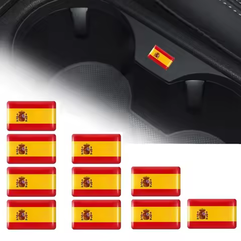 10pcs Epoxy Spain Flags Sticker for Mazda3 Mazda6 RX8 RX7 MX3 Axela Atenza MX5 CX9 CX3 CX5 CX7 SKYAC
