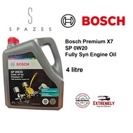 Bosch Premium X7 0W20 Fully Synthetic Engine Oil Bosch Engine Oil 4L Minyak Hitam Kereta Bosch X7