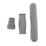 LazaraToy 2 Set Rubber Crutch Replacement Part Kit Underarm Pad Hand Grip Covers Gray