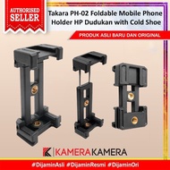 Takara PH-02 Foldable Mobile Phone Holder Cellphone Holder with Cold Shoe