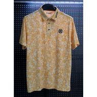 Light yellow floral G/fore golf shirt