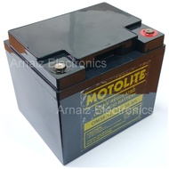 Motolite 12v 38Ah SLA Rechargeable Battery OM38-12 Valve Regulated Sealed Lead-Acid Battery 12 Volts 38 Amperes