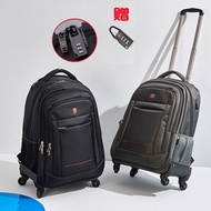 Swiss Army Knife Backpack Trolley Backpack Men's Business Travel Bag Luggage High School Student Schoolbag Large Capacity