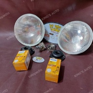 New 7" Round Lamp + H4 Bulb 12V 60/ 55Watt Right Kiri Code Az01