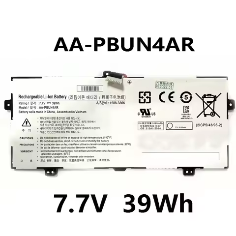 AA-PBUN4AR 7.7V 39Wh Laptop Battery for Samsung notebook 9 NP940X3L 900X5L NP900X5L 940X3L-K02 900X5