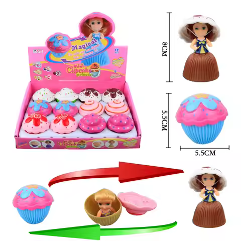 Mini Lovely Cupcake Princess Dolls The Cake Transforms Into a Princess Interesting Toys Girls Gifts