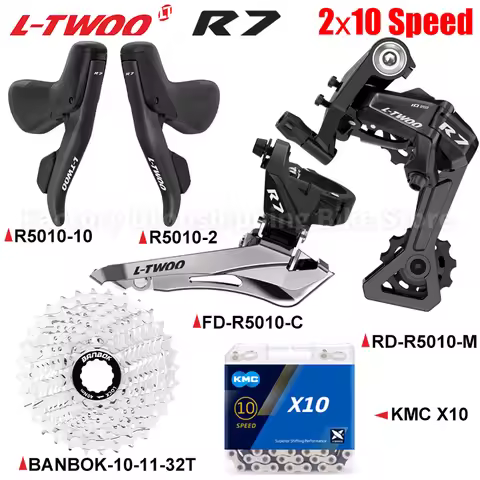 LTWOO R7 Road Bike 2X10 Speed Derailleur Groupset Compatible Shimano SUNSHINE 25T 28T 32T Cassette X