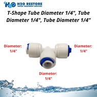 Reverse Osmosis Fittings ST003-A T-Shaped Tube Diameter 1/4"