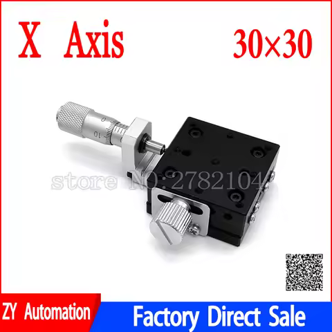 X Axis 30*30mm Cross Rail Manual Linear Stage Platform Sliding Table X30-L X30-R X30-C