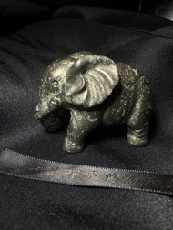 財富 智慧 x 黃鐵礦 愚人金 擺件 大象 擺件 療癒小物