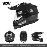 VGV Motorcycle Helmet DOT+CCC Double Safety Certificate Men Women Four Seasons Universal Off-Road Sa