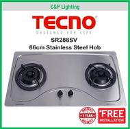 Tecno 90cm 2 Burner Stainless Steel Stove Cooker Hob Sr288sv