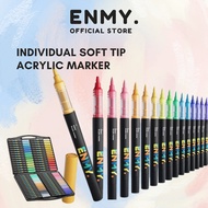 ENMY Individual Acrylic Marker Soft Tip Pen Refill Set Paint Drawing Colouring Painting Art