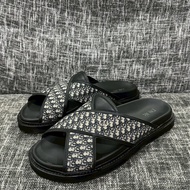 DIOR老花交叉拖鞋