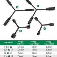 ISKU T-Wrench 8-14mm T-Socket Wrench and Y-Socket Wrench 08 MM 10MM 12MM T-Socket Wrench/Y Tools - Y