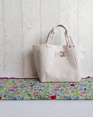 現貨!【BVM/經典手提袋(中)】盛夏花園 日本帆布 先染條紋布