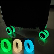 LT103【Fluorescent】8PCS/Set Luggage Wheel Protector Suitcase Wheels Ring Rubber Ring Protector Luggage Wheel Cover Noise ReductionTrolley Case Silent Caster Cover Reduce Wheel Noise