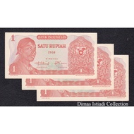 Y4k Uang Kuno 1 Rupiah 1968 Sudirman (♫)