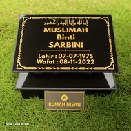 BATU NISAN DUDUKAN MAKAM FULL GRANIT- PACKING KAYU