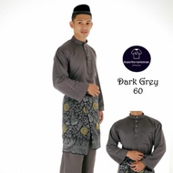 Baju Melayu Tradisi Dark Grey