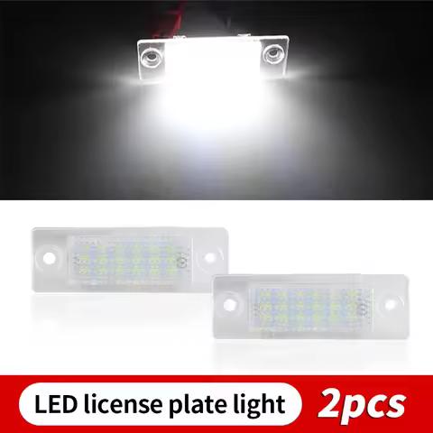 2pcs 12V LED Number License Plate Light Lamp 3B5998026 For VW Passat B5.5 B6 Caddy MK3 Golf Transpor