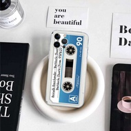 Magnetic Radio Tape Cassette Phone Case for iPhone 17 16 15 8 7 6 6S Plus X SE XR XS 14 11 12 13 Min