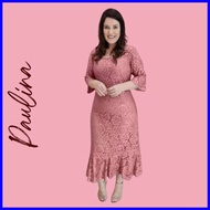 ✓ ✥ ◧ melody  Fashion OLD ROSE DRESS COLLECTION XL wedding ninang dress formal dress plus size dres