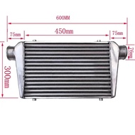 OD=76mm 450*300*76mm Universal Turbo Intercooler bar&plate Front Mount intercooler