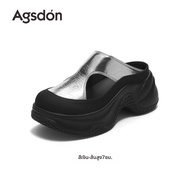 Agsdon | รองเท้าแตะแบบสวมสำหรับผู้หญิง พื้นหนา หุ้มส้น