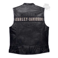 Harley davidson Leather Vest Men's Vest/garut Leather Jacket