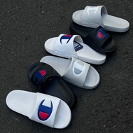 [GENUINE] CHAMPION LOGO C SLIDE SLIPPERS IN ALL COLORS - GENUINE SMOOTH COTTON LINED HAND-SANDAL SLI