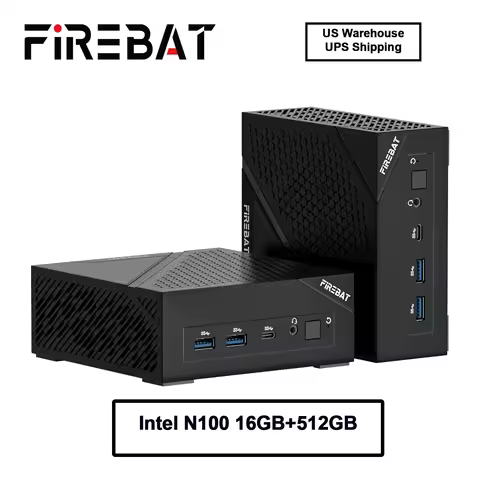 FIREBAT AM02 MINI-PC Intel N100 DDR4 16GB RAM 512GB SSD WIFI6 BT5.2 Portable Desktop MINI-PC Compute