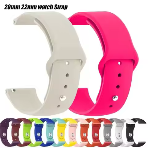 20mm 22mm watch Strap For Amazfit gts/4/3/2/gts2/4 Mini/Gtr4/3/2/2e/47mm Smartwatch Silicone Bracele