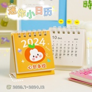 11 2024 calendar 2024Rabbit Text Mini Small Desk Calendar Simple Desktop Decoration Desk Calendar Cartoon Mini Clock-in