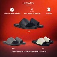 LS06.2 - LEMANS cowhide cross-strap sandals, fragrant rubber sole, genuine youthful 3-layer leather 