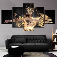 Hd Printed Modular Poster Wall Art 5 Pieces ONE PIECE Portgas D.Ace Home Decoration Canvas Painting 